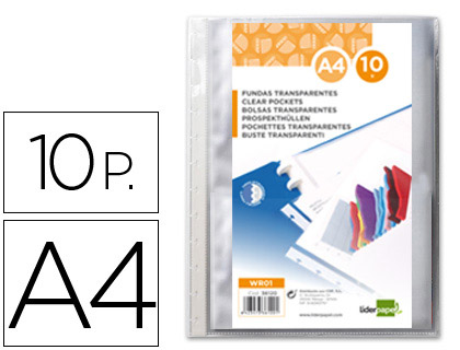 10 fundas intercambiables Liderpapel Din A-4